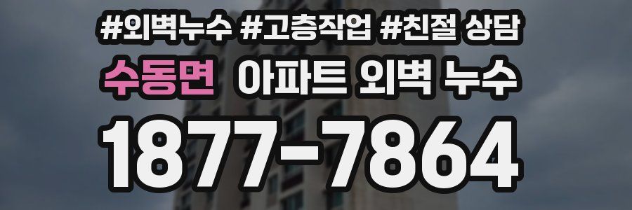 수동면 아파트 외벽 누수