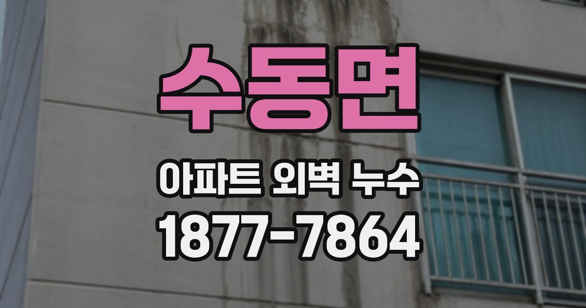 수동면 아파트 외벽 누수