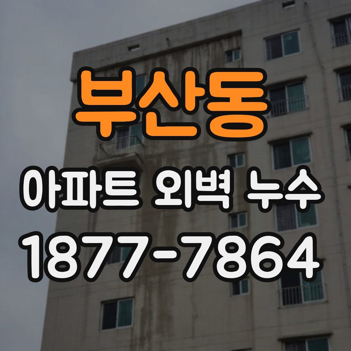 부산동 아파트 외벽 누수