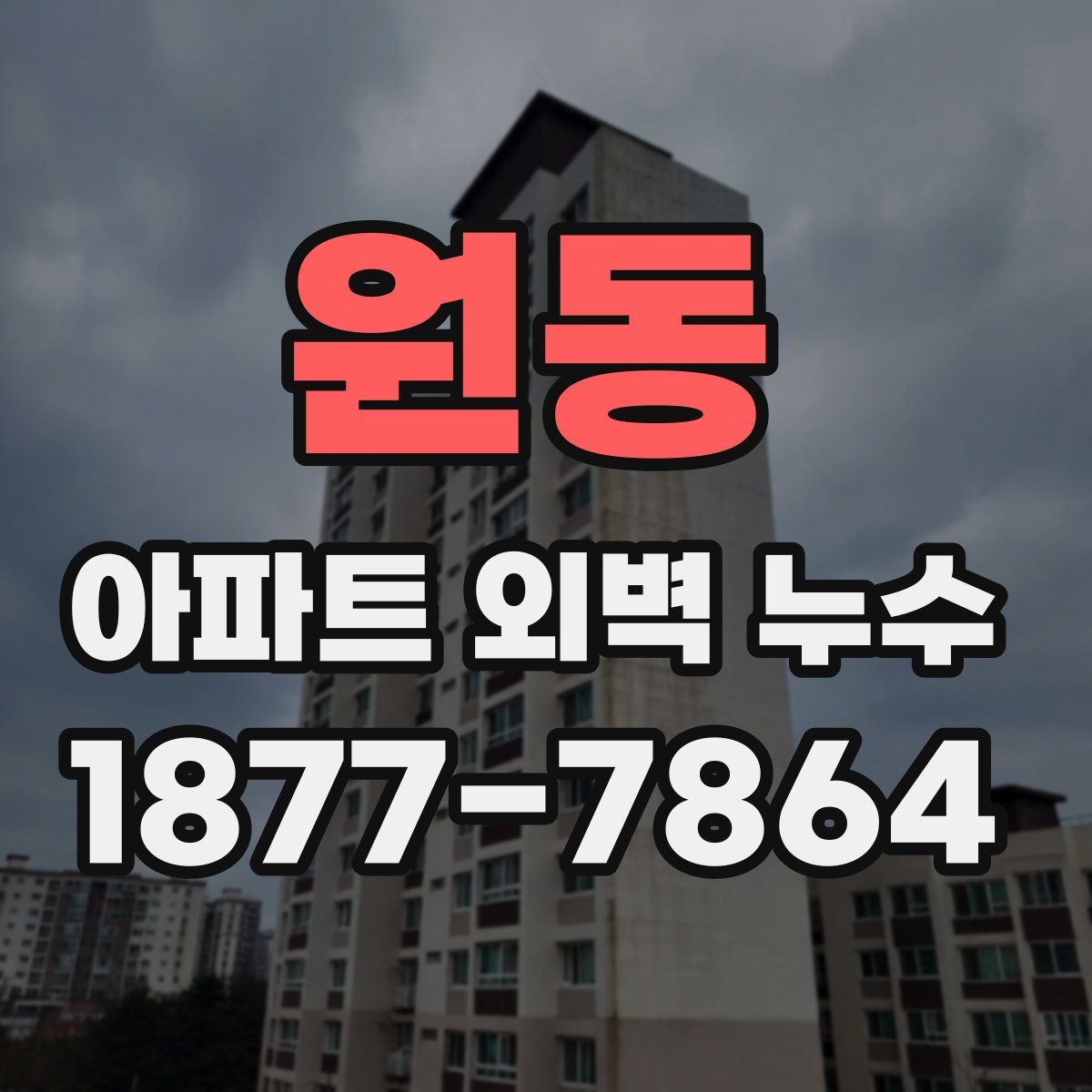 원동 아파트 외벽 누수