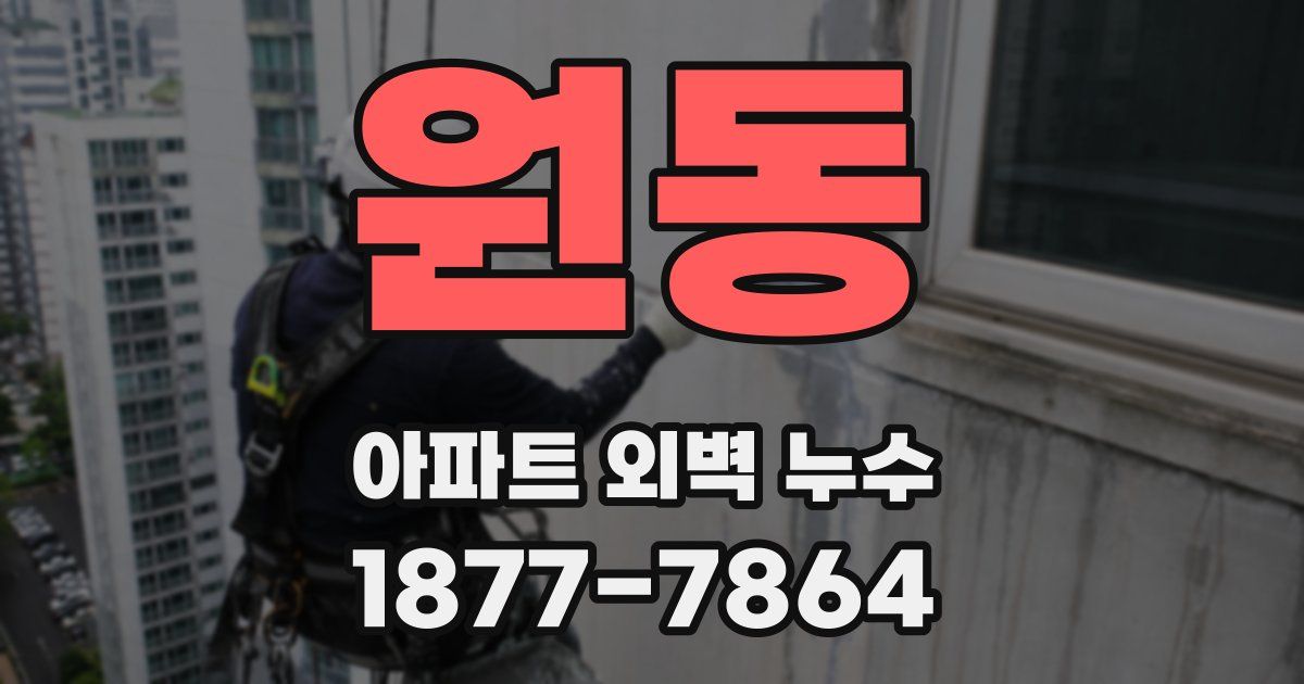 원동 아파트 외벽 누수