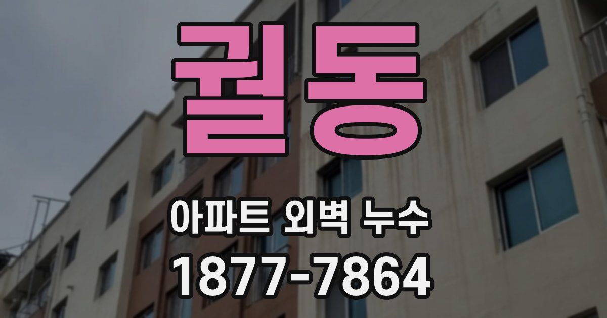 궐동 아파트 외벽 누수