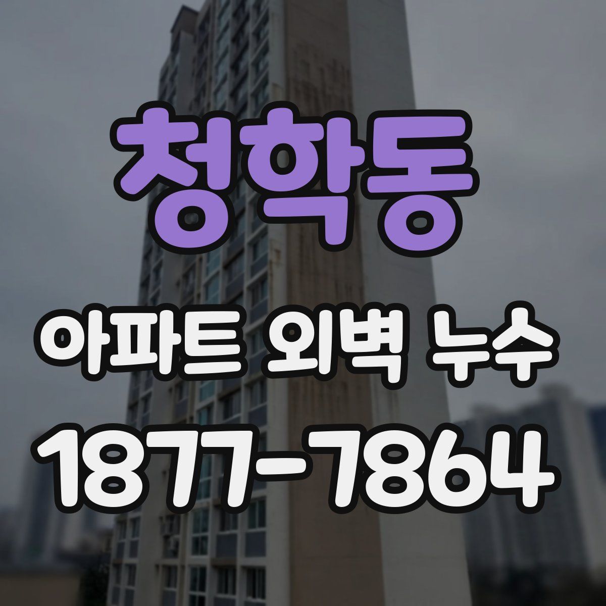 청학동 아파트 외벽 누수