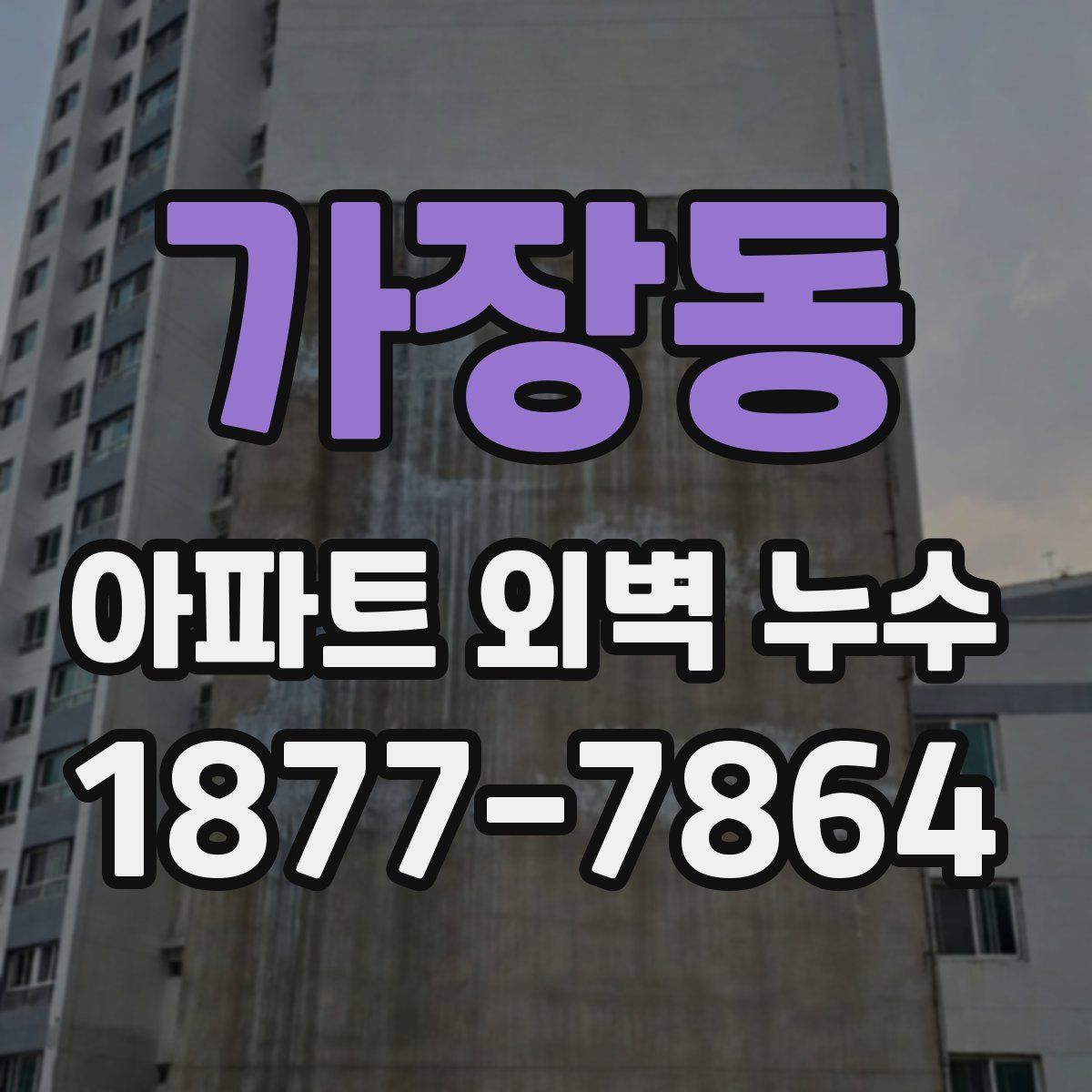 가장동 아파트 외벽 누수