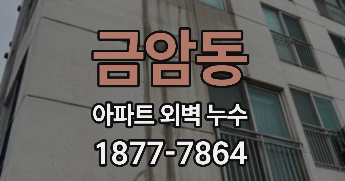 금암동 아파트 외벽 누수