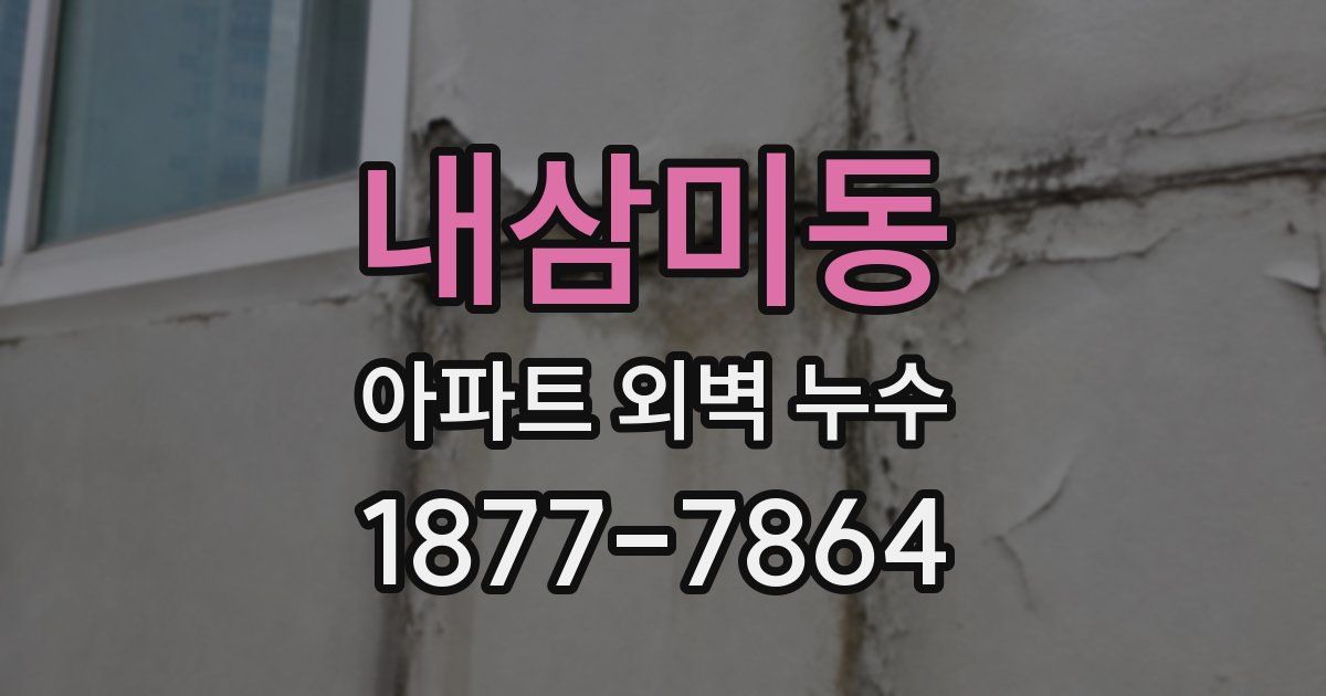 내삼미동 아파트 외벽 누수