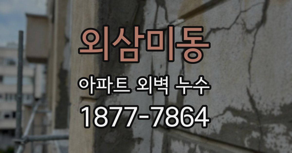 외삼미동 아파트 외벽 누수