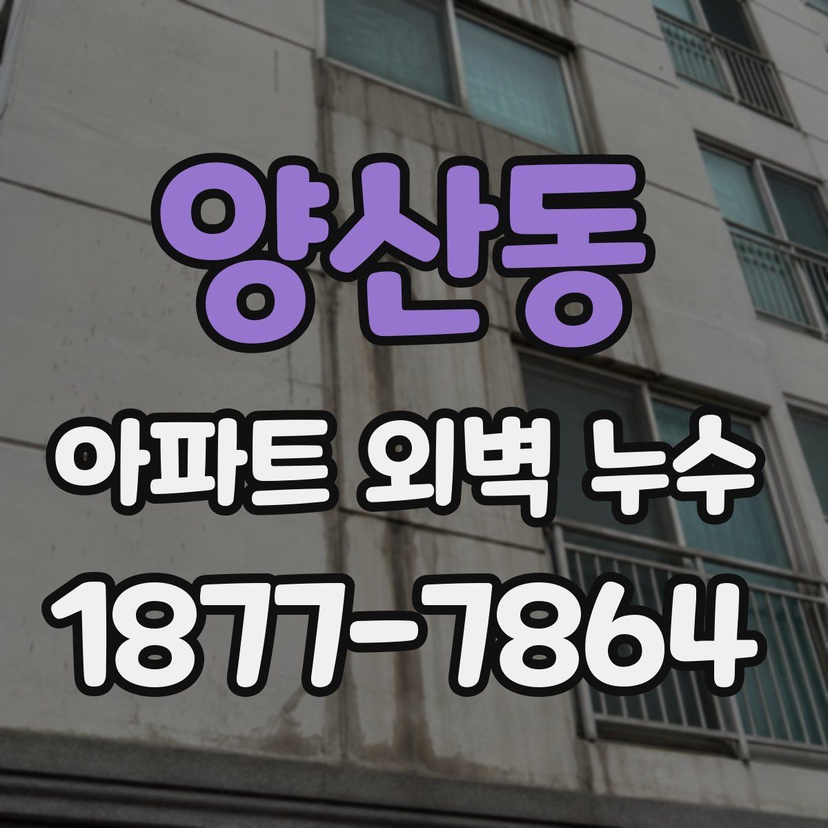 양산동 아파트 외벽 누수 점검 시 계절별 고려사항