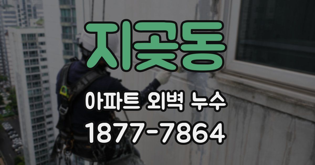 지곶동 아파트 외벽 누수