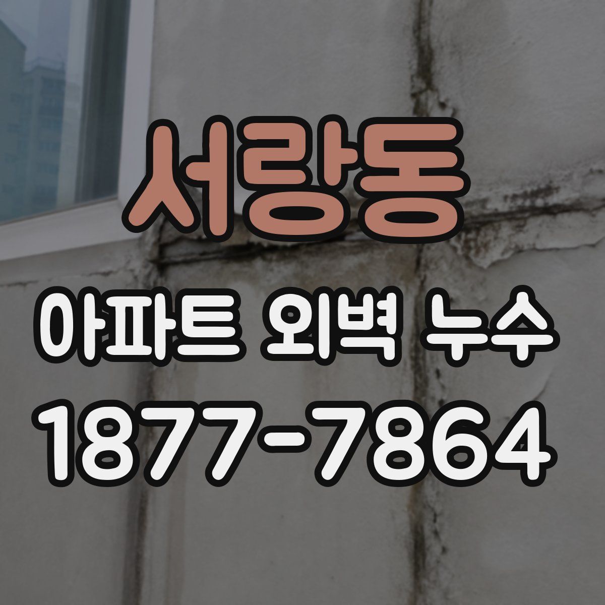 서랑동 아파트 외벽 누수