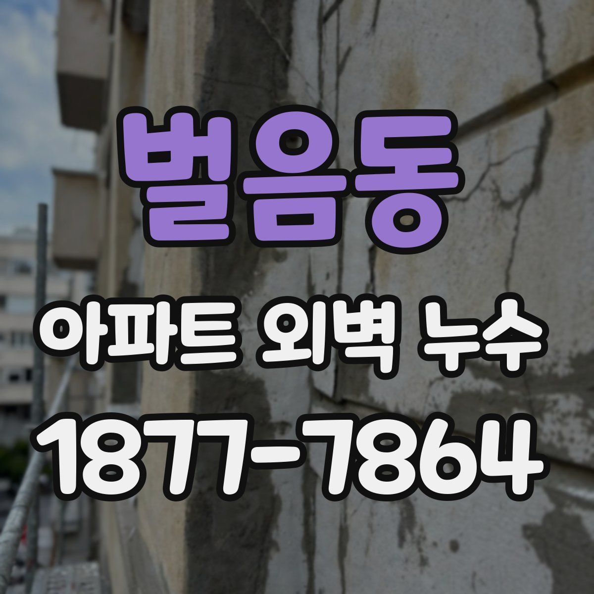 벌음동 아파트 외벽 누수