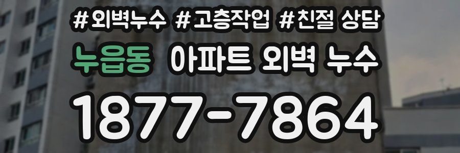 누읍동 아파트 외벽 누수