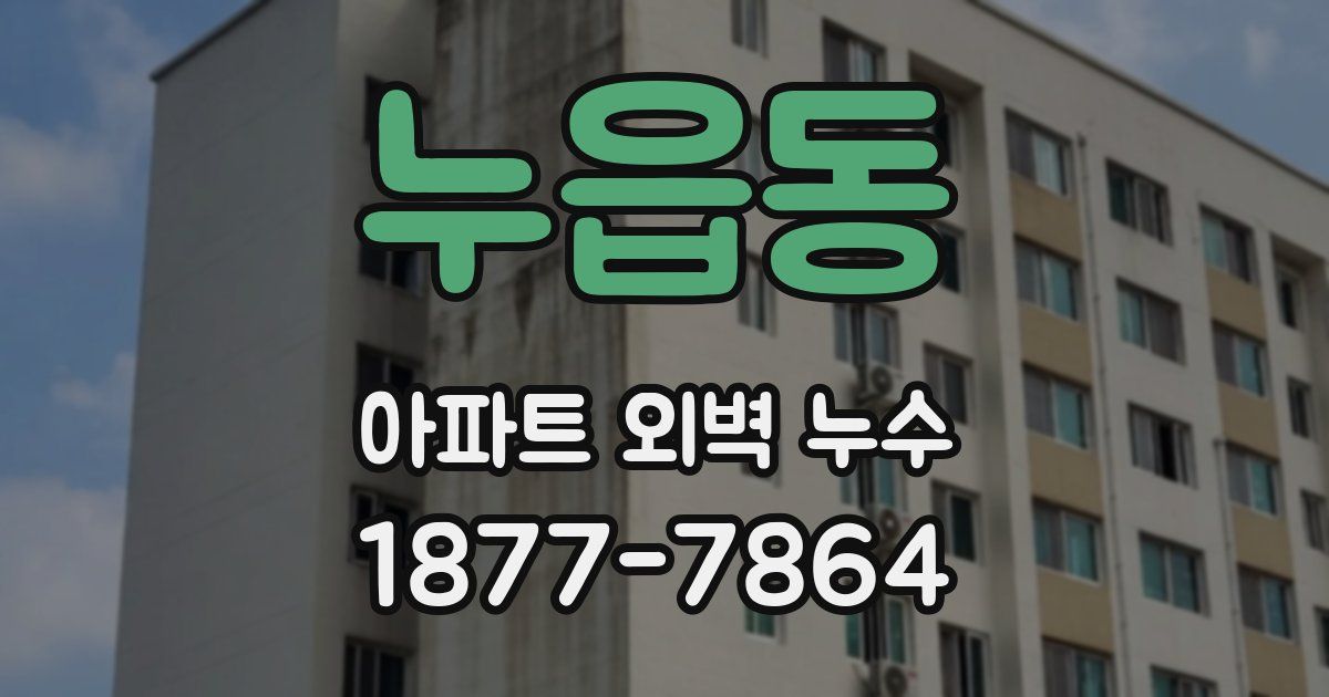 누읍동 아파트 외벽 누수