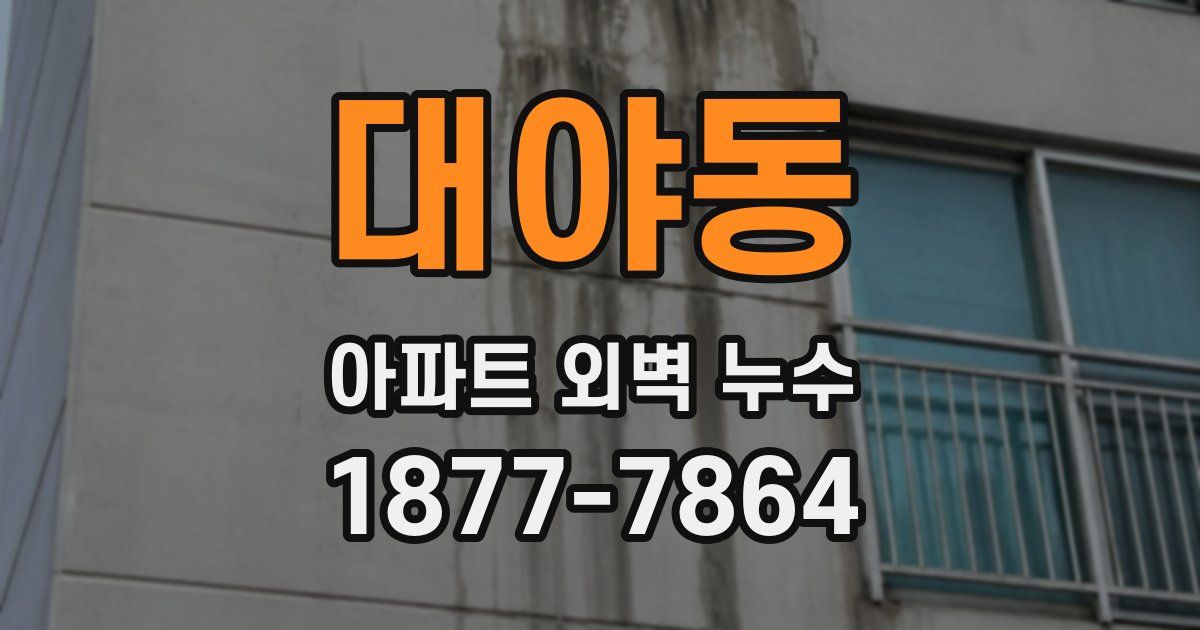 대야동 아파트 외벽 누수