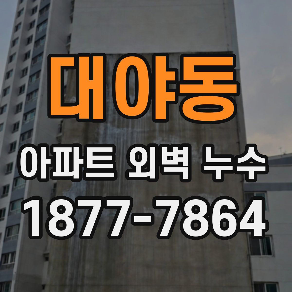 대야동 아파트 외벽 누수