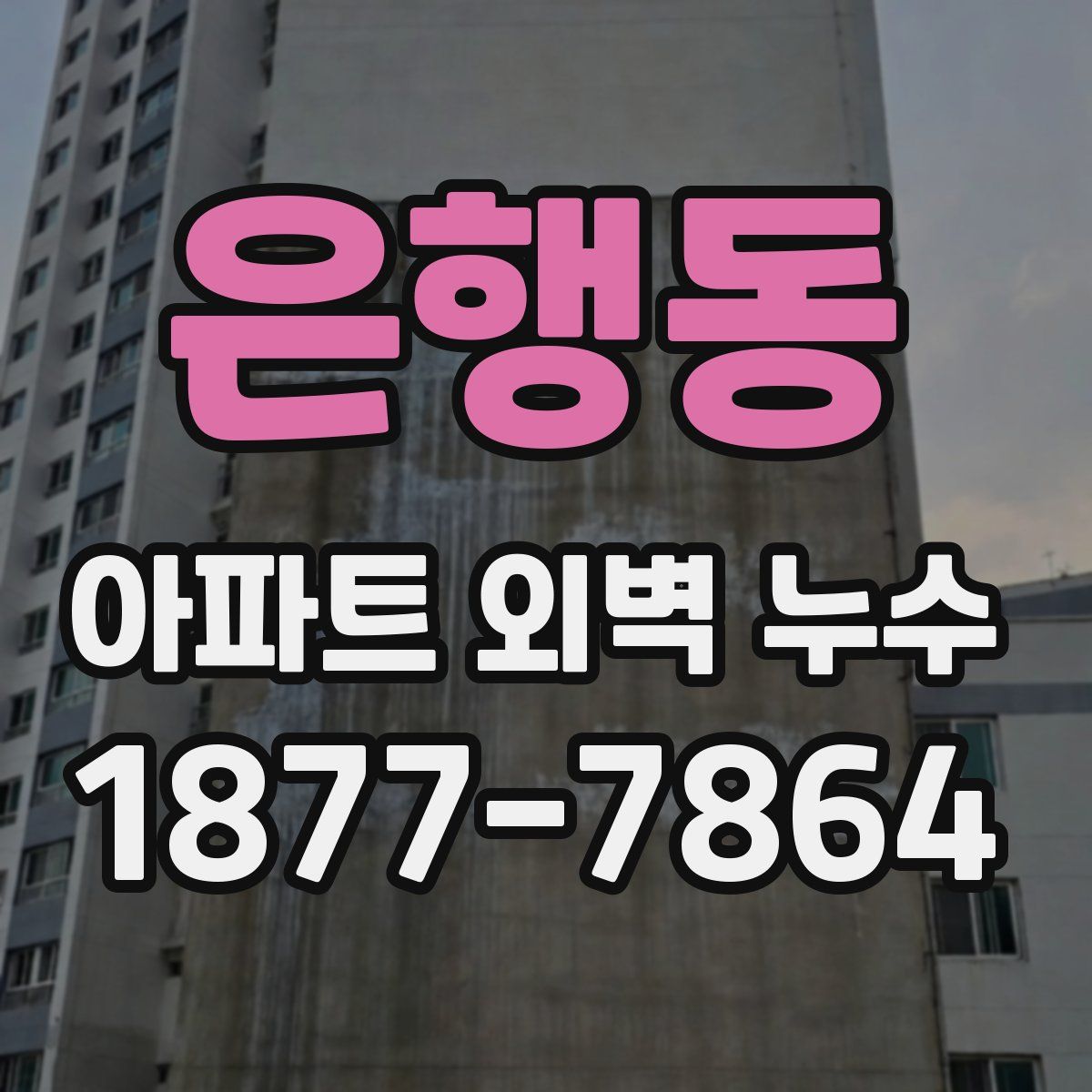 은행동 아파트 외벽 누수