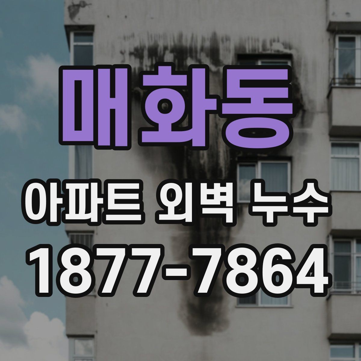 매화동 아파트 외벽 누수 보수 시기 판단하는 방법