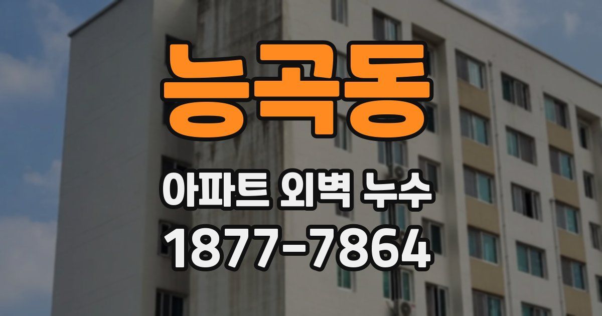 능곡동 아파트 외벽 누수