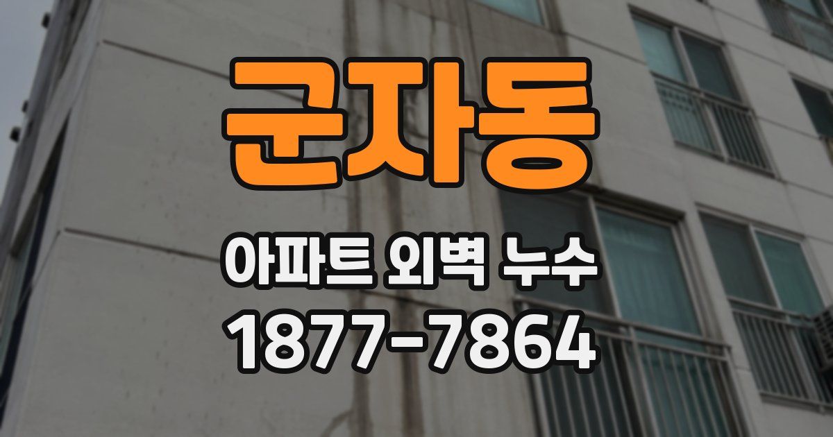 군자동 아파트 외벽 누수