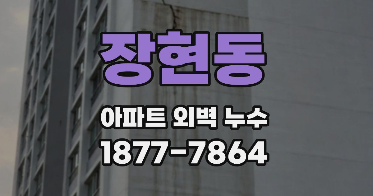 장현동 아파트 외벽 누수