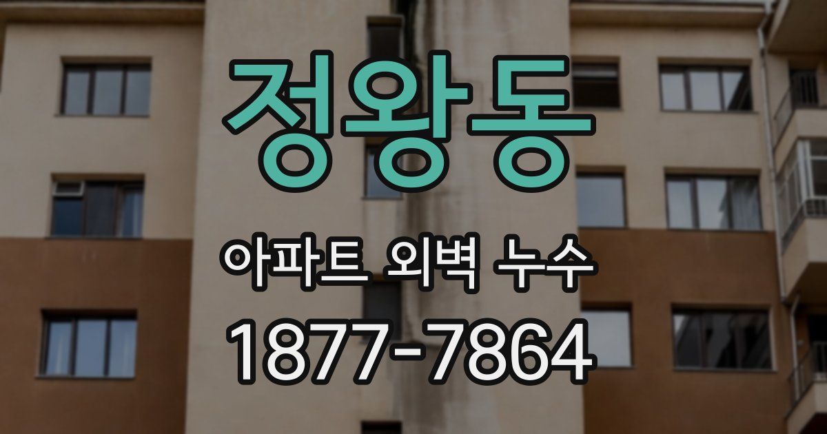 정왕동 아파트 외벽 누수