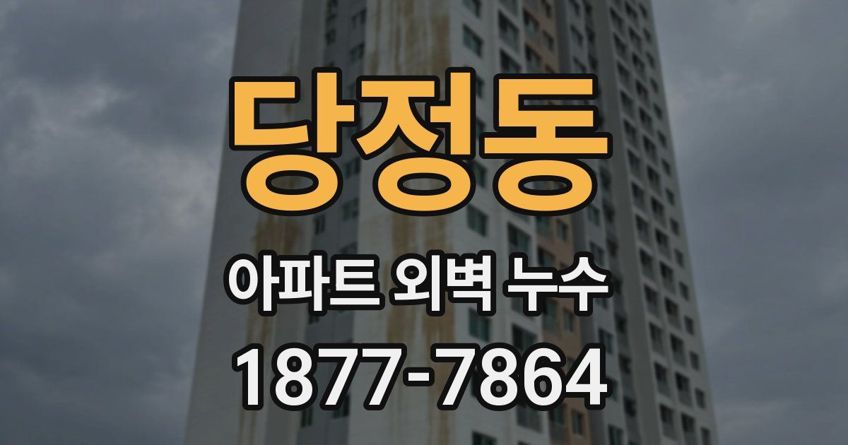 당정동 아파트 외벽 누수