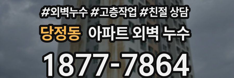 당정동 아파트 외벽 누수