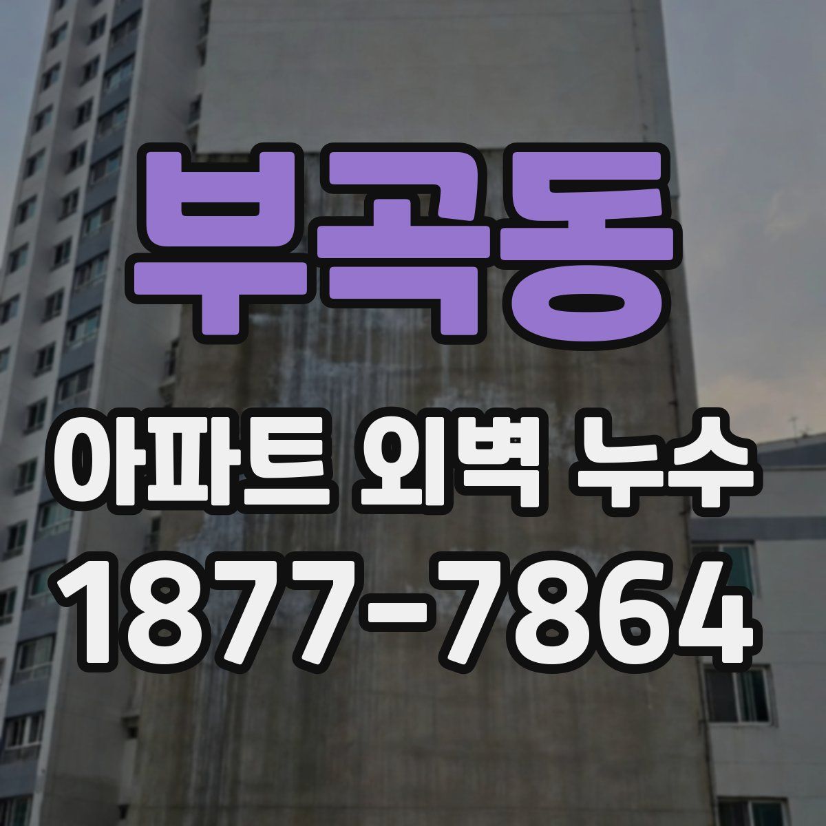 부곡동 아파트 외벽 누수