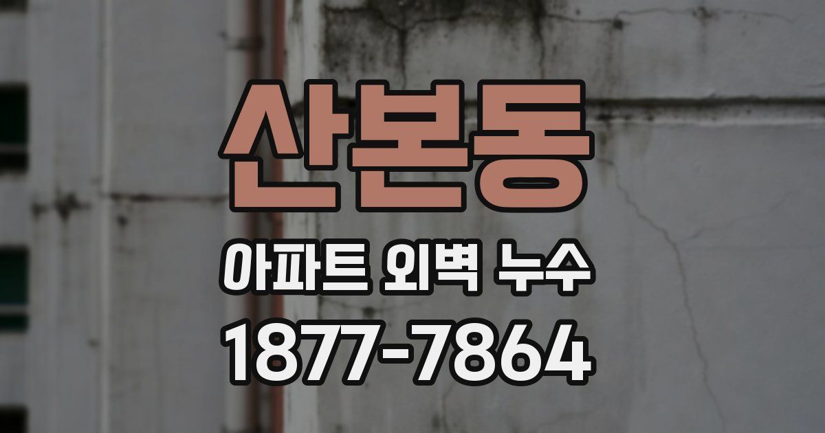 산본동 아파트 외벽 누수