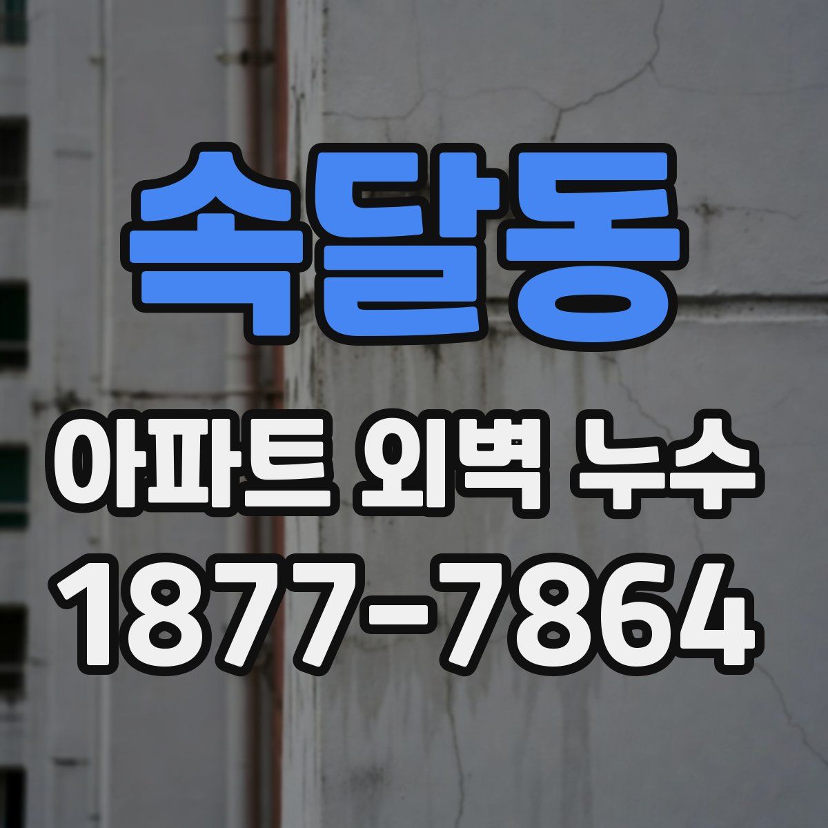 속달동 아파트 외벽 누수