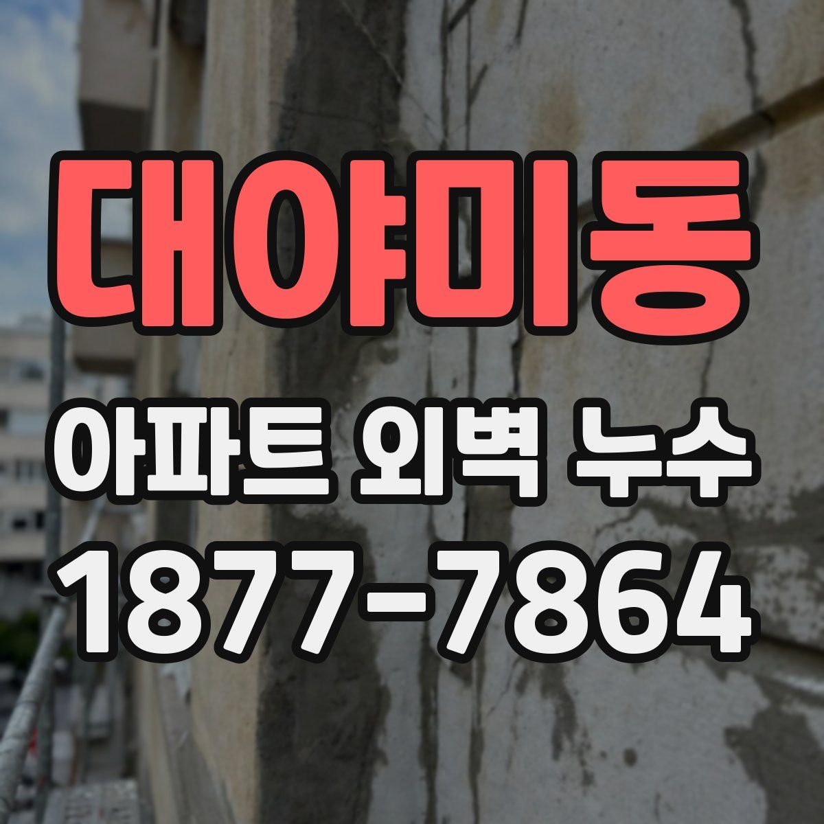 대야미동 아파트 외벽 누수