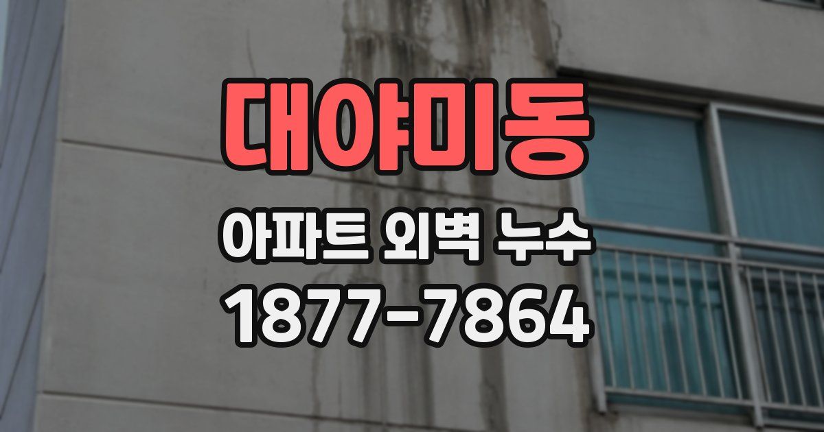 대야미동 아파트 외벽 누수