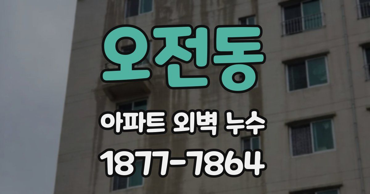 오전동 아파트 외벽 누수