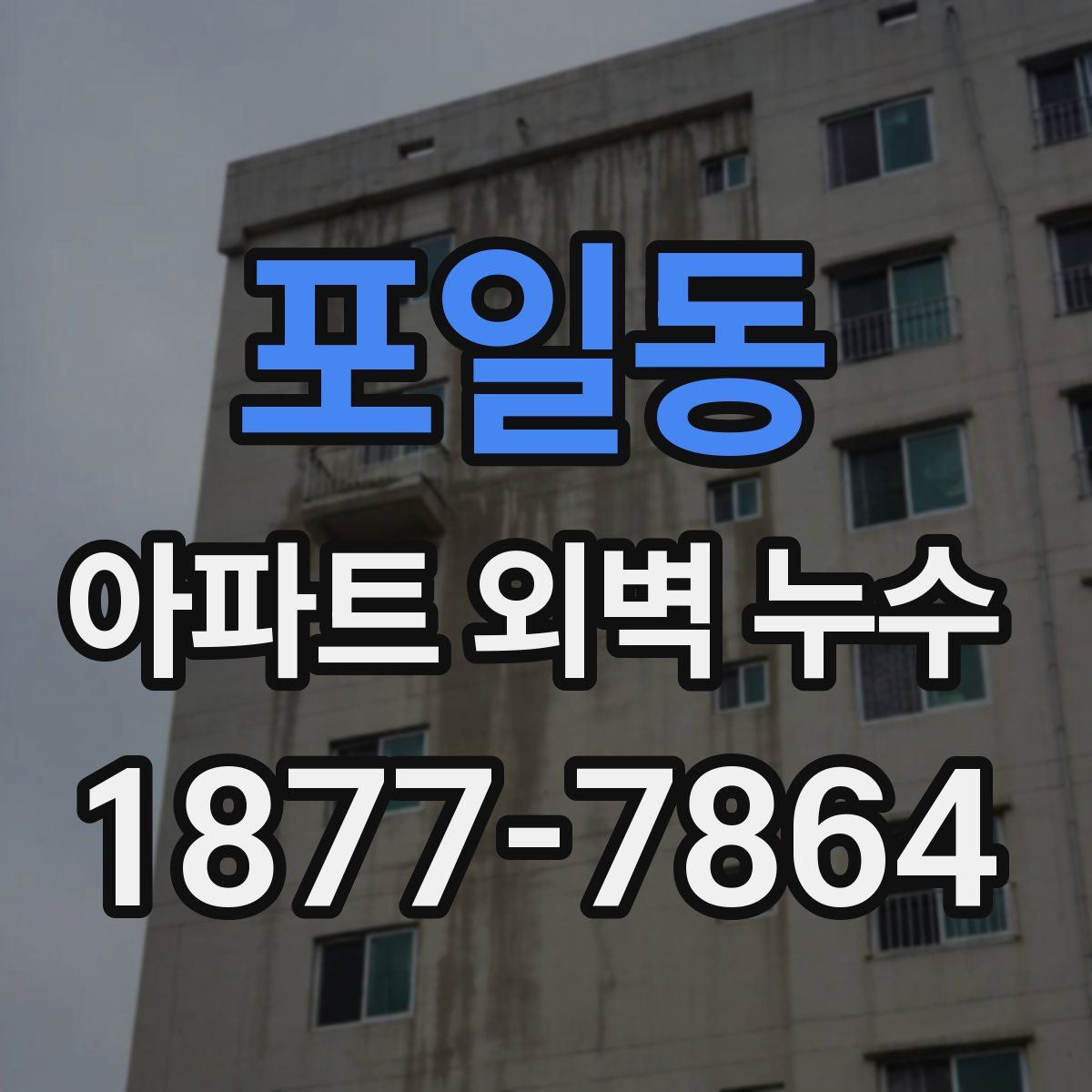포일동 아파트 외벽 누수