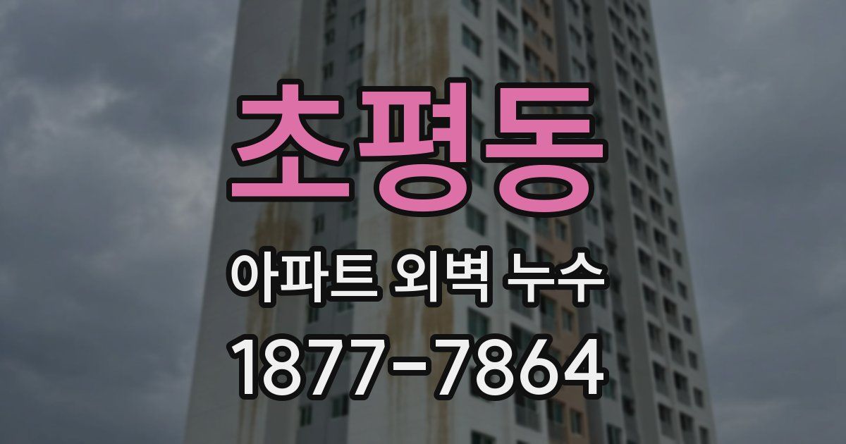 초평동 아파트 외벽 누수
