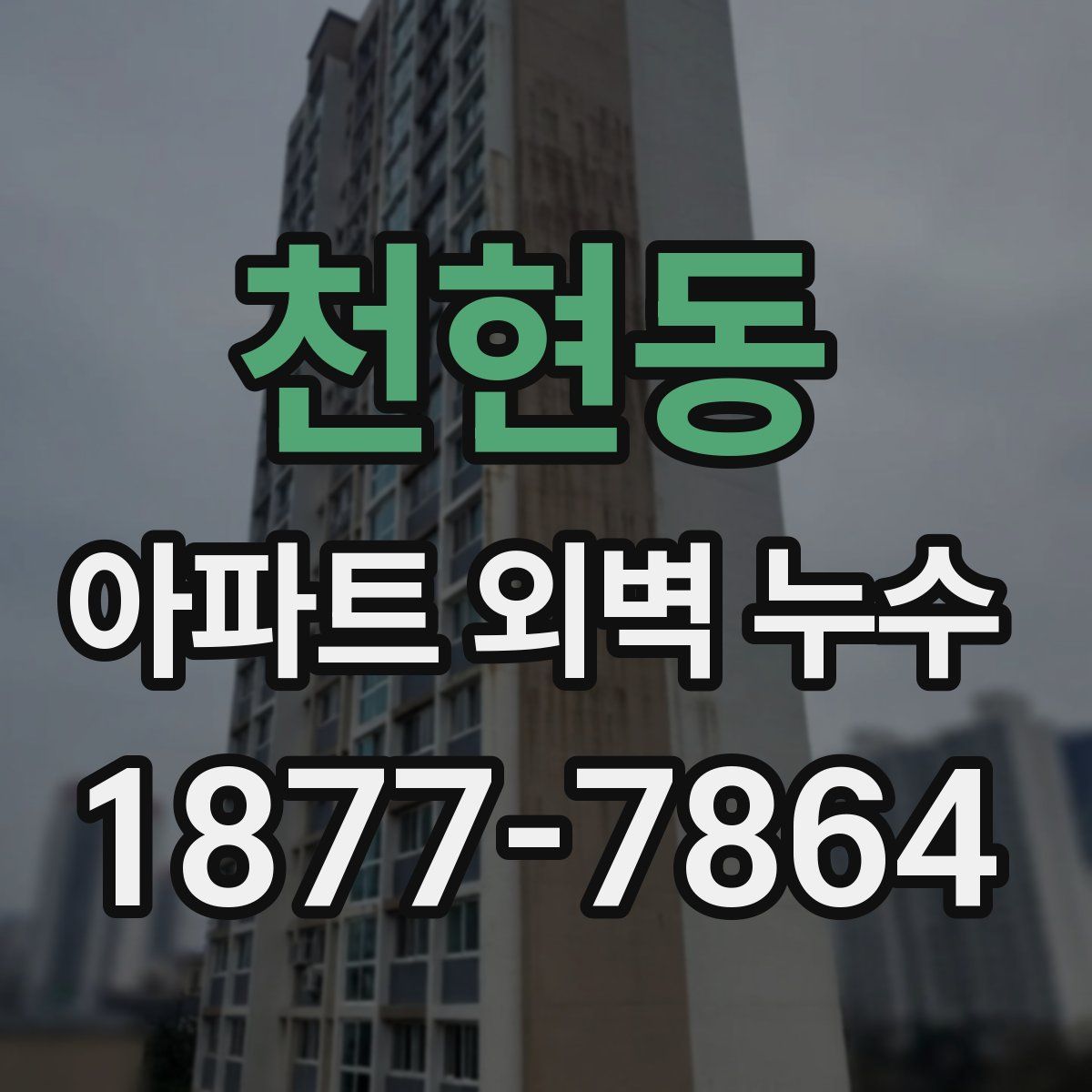 천현동 아파트 외벽 누수