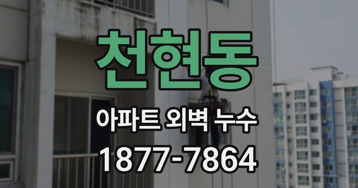 천현동 아파트 외벽 누수