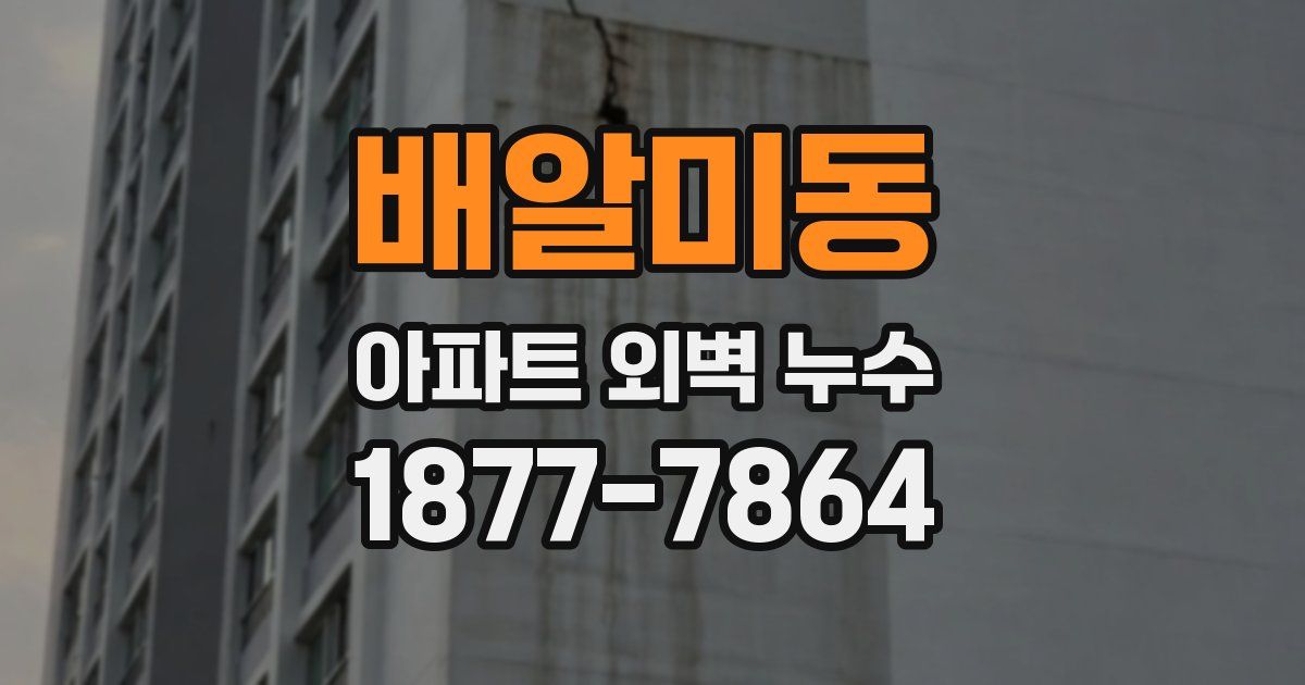 배알미동 아파트 외벽 누수