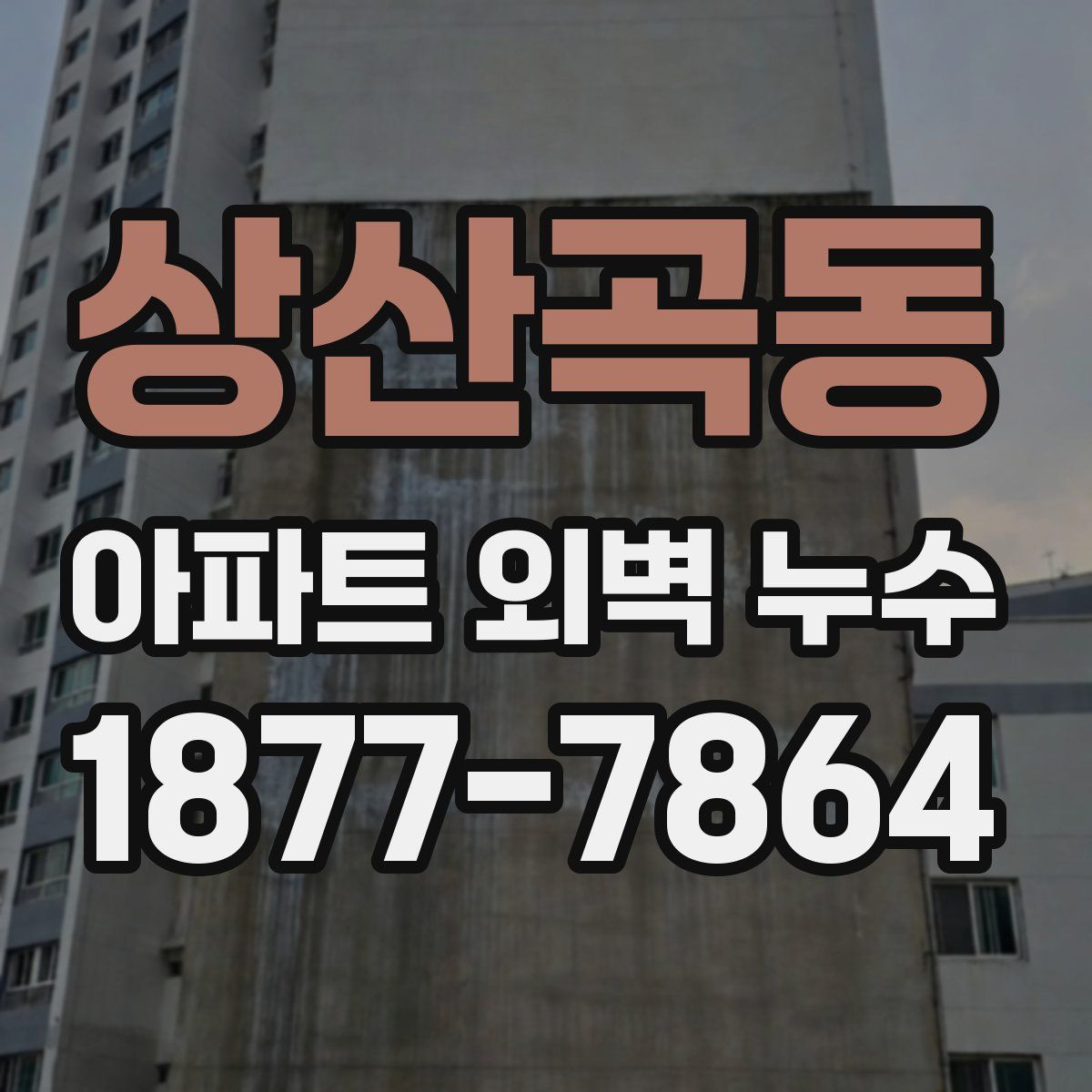상산곡동 아파트 외벽 누수