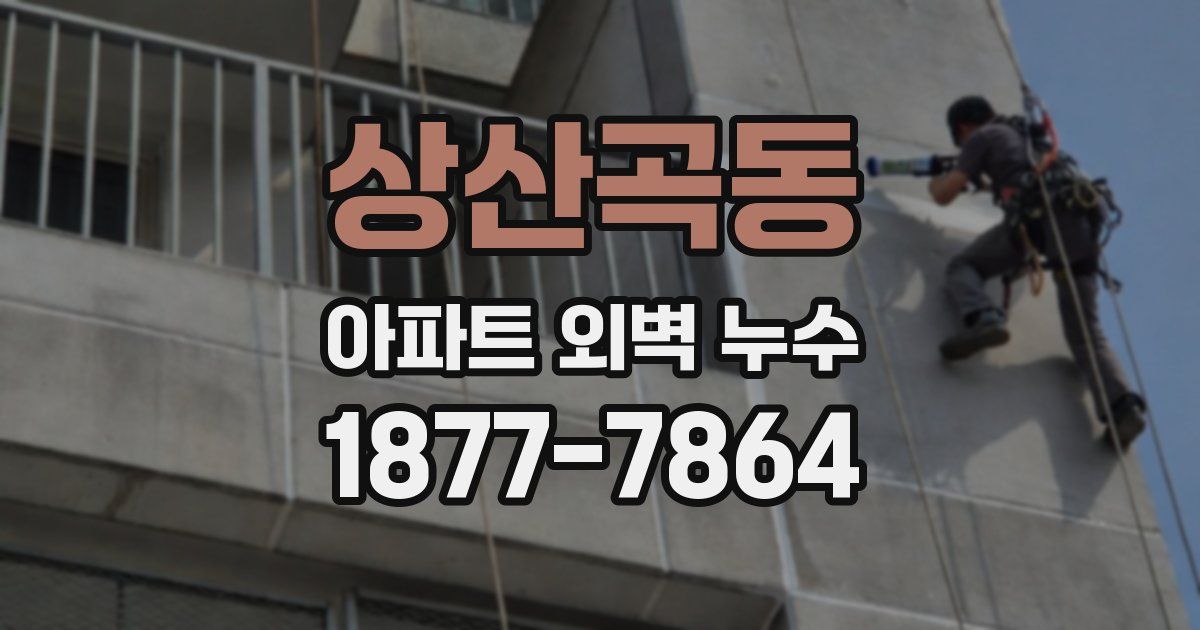상산곡동 아파트 외벽 누수