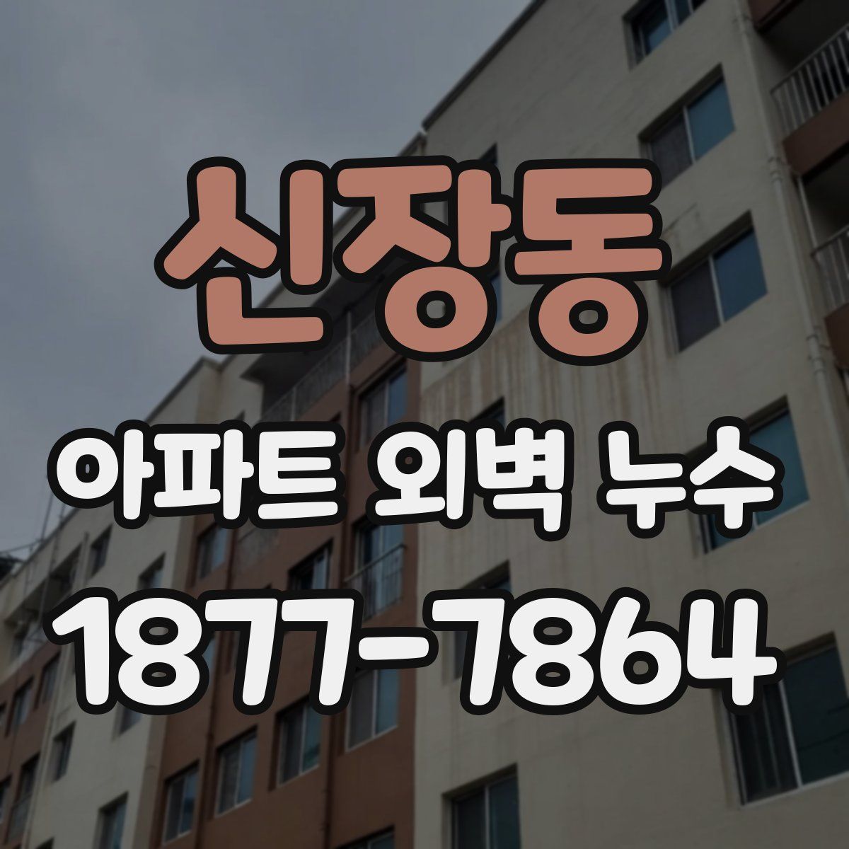 신장동 아파트 외벽 누수