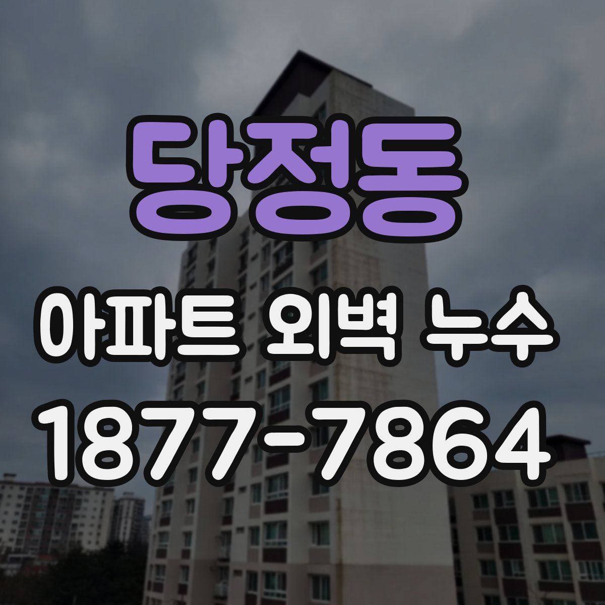 당정동 아파트 외벽 누수