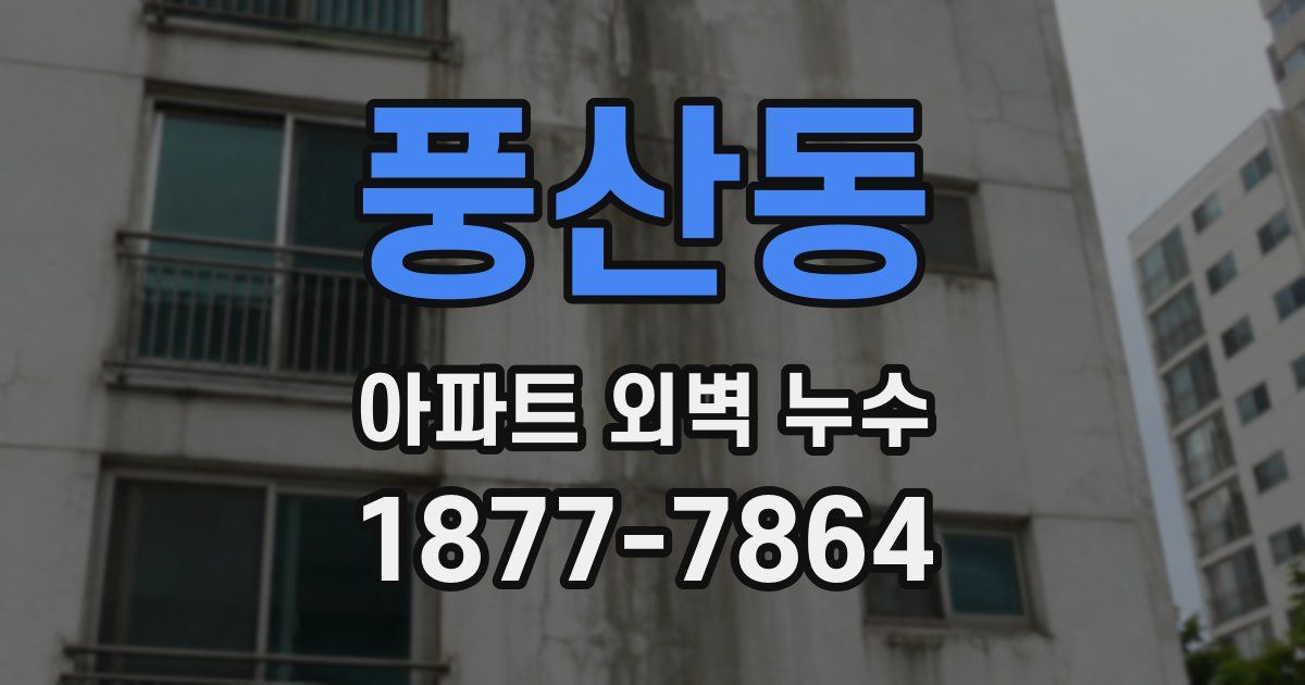 풍산동 아파트 외벽 누수