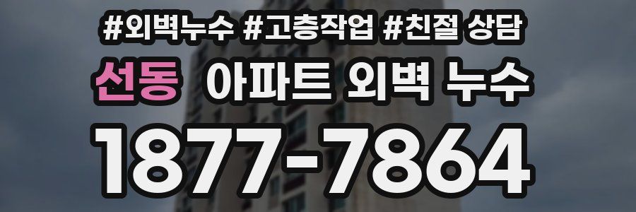 선동 아파트 외벽 누수
