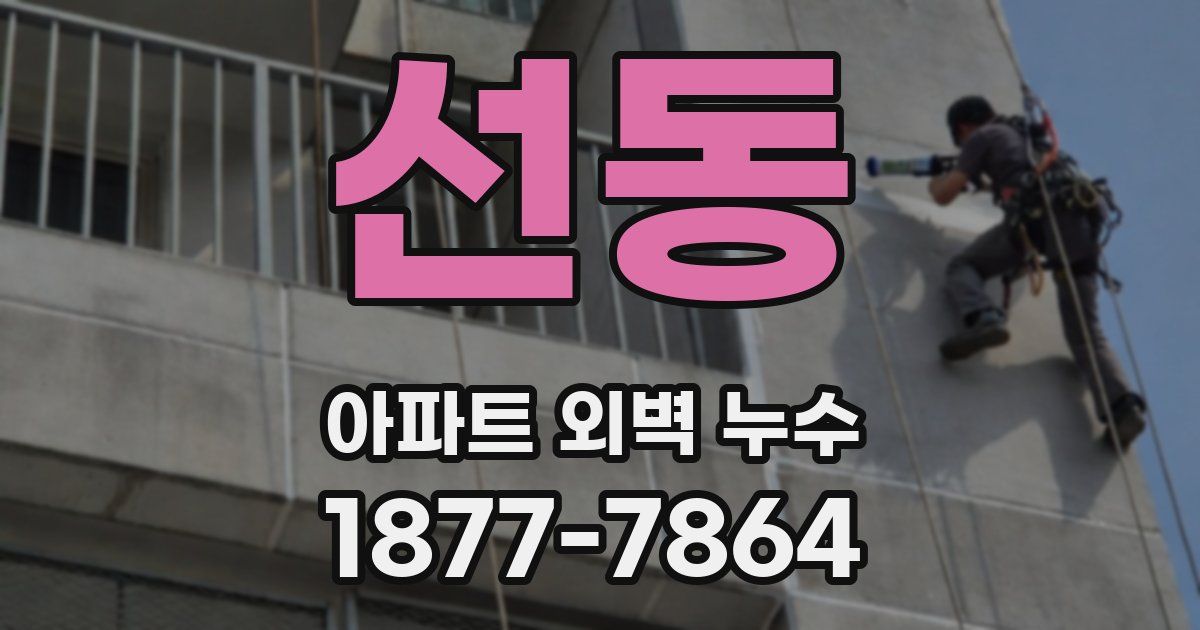 선동 아파트 외벽 누수