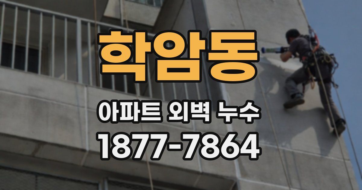 학암동 아파트 외벽 누수