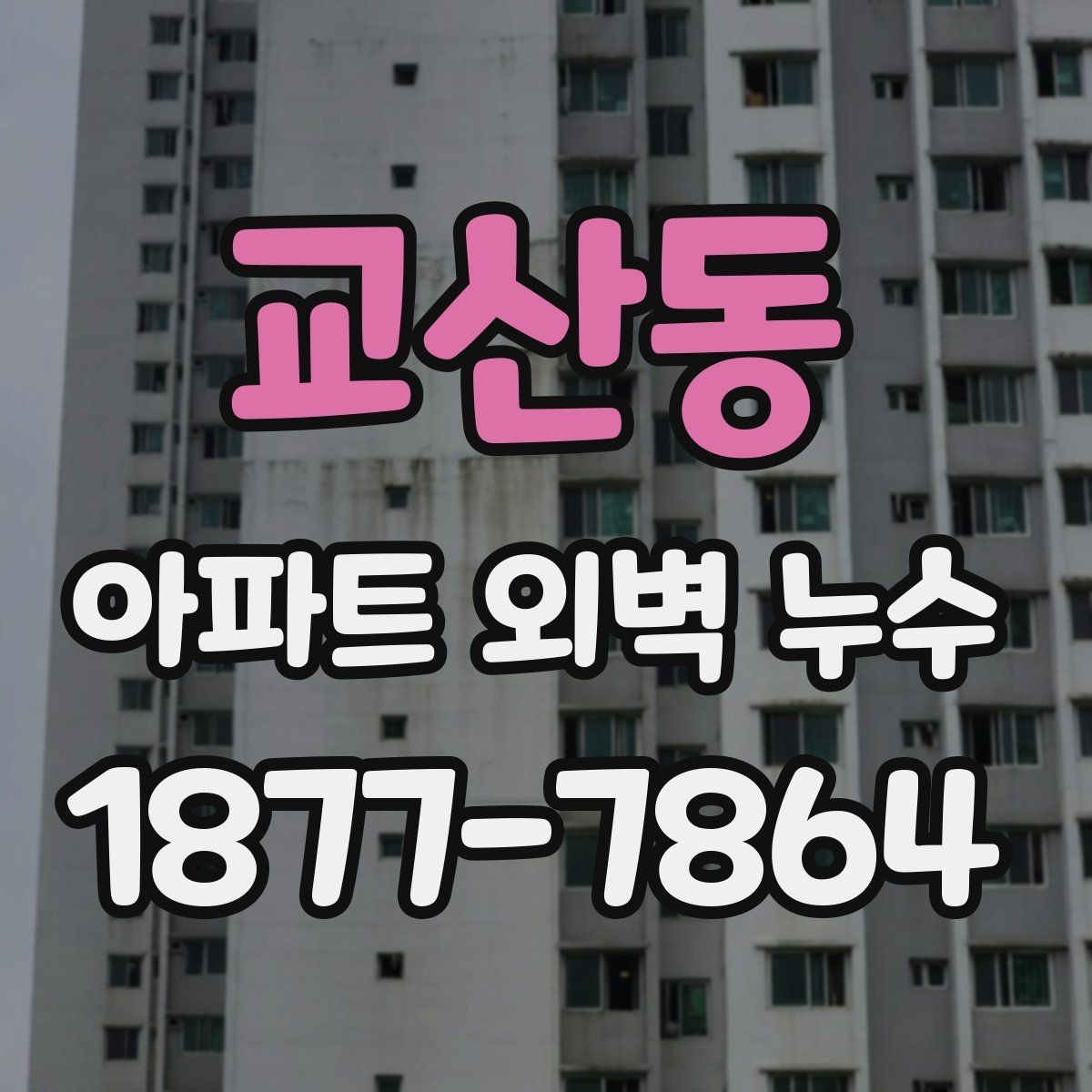 교산동 아파트 외벽 누수 발생 구간별 보수 접근법
