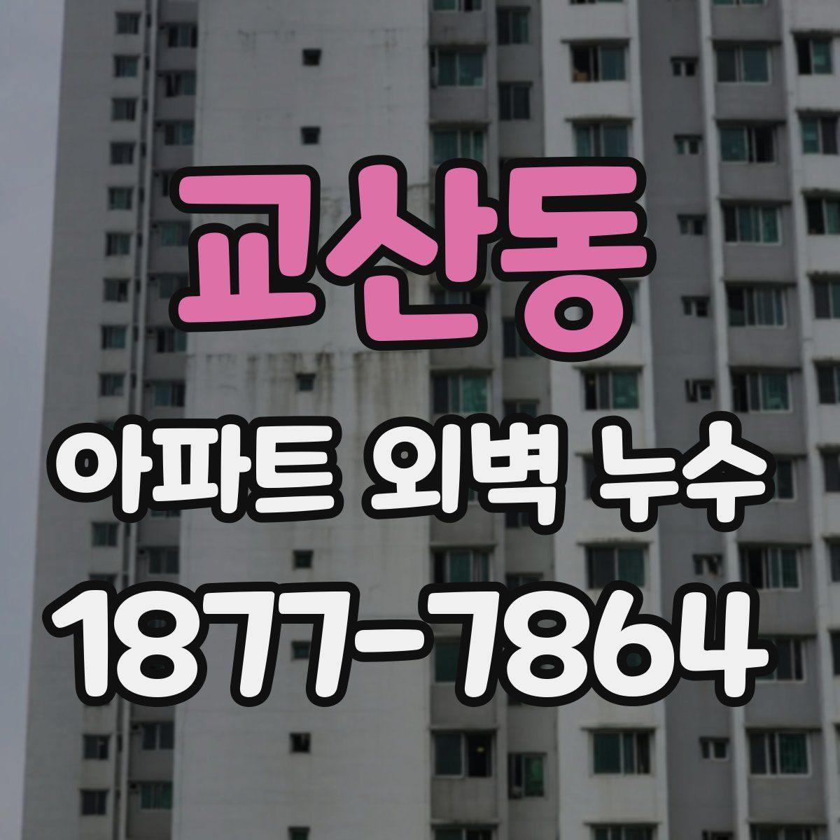 교산동 아파트 외벽 누수