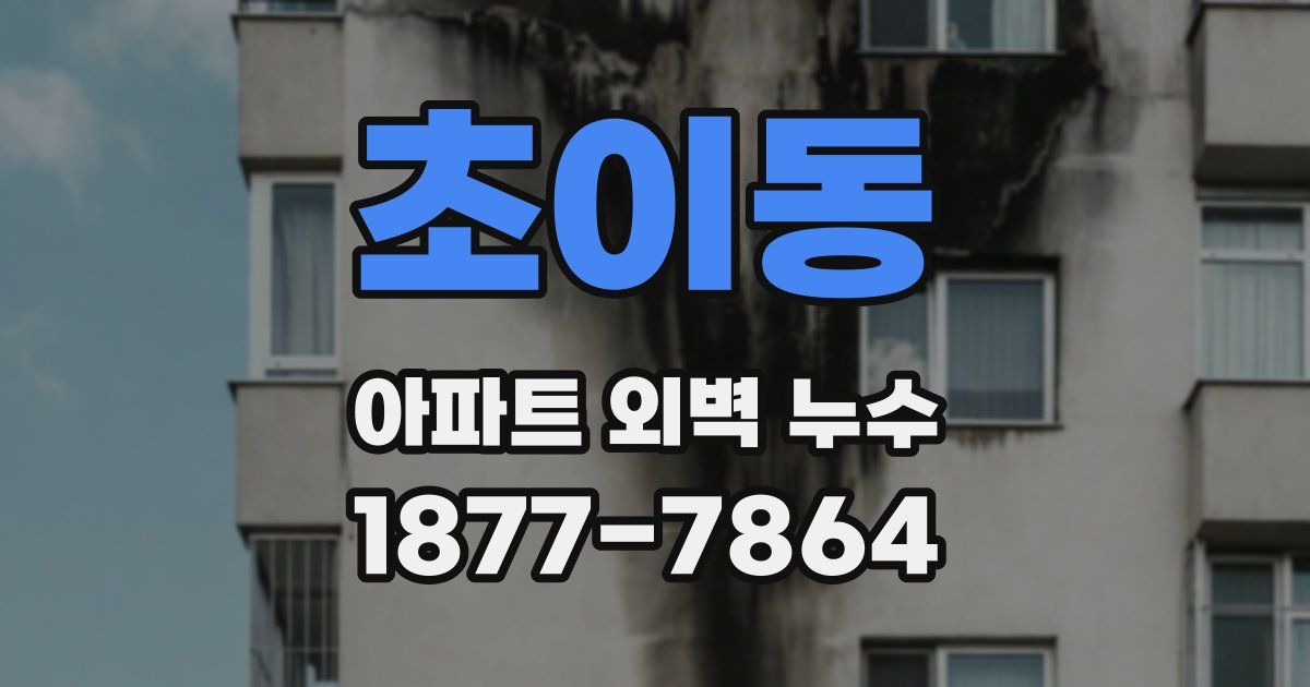 초이동 아파트 외벽 누수