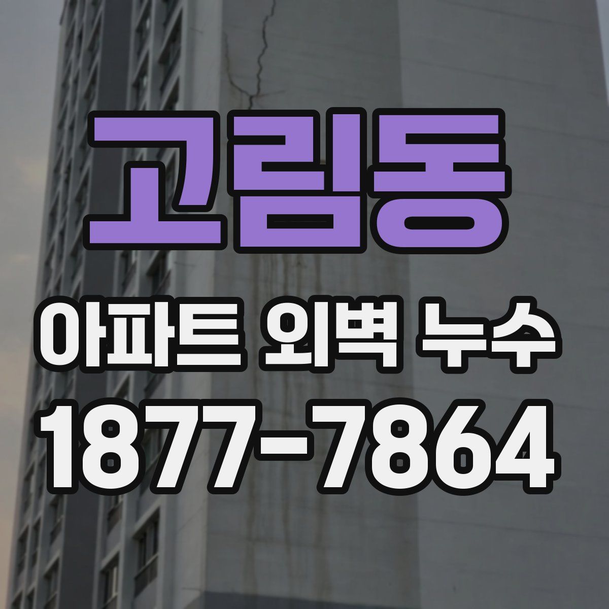 고림동 아파트 외벽 누수